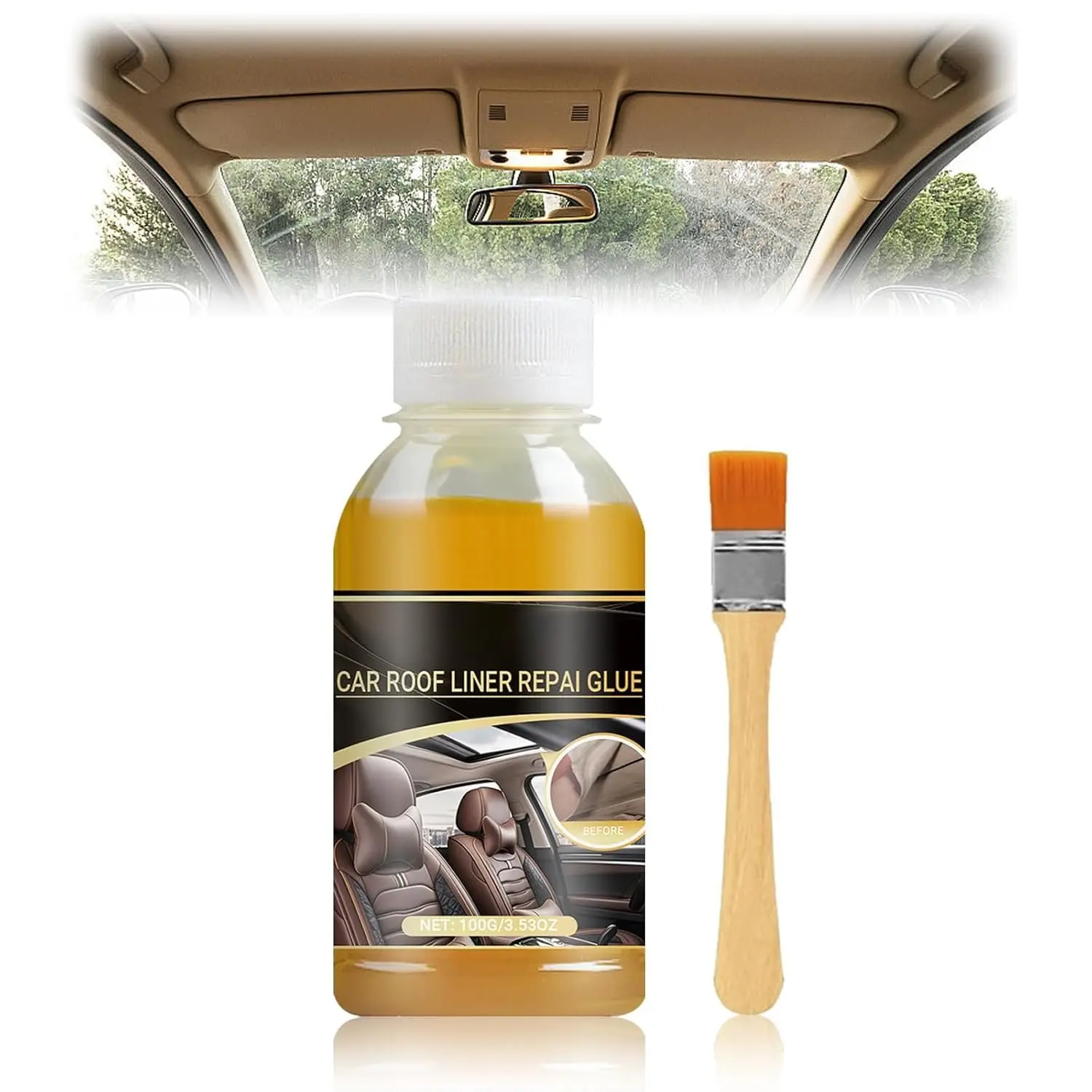 100ml Headliner Glue  Headliner Adhesive  Roof Fabric Adhesive Upholstery Glue for   Roof Liner Quick Repair
