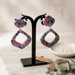 Handmade Unique Polymer Clay Earrings