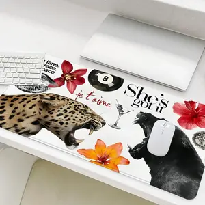 Animal Pattern Mouse Pad, Rectangle Gaming Mouse Pad, Office Desk Keyboard Mat for Home Office Game Room Desk, Office Accessories, Mousepad