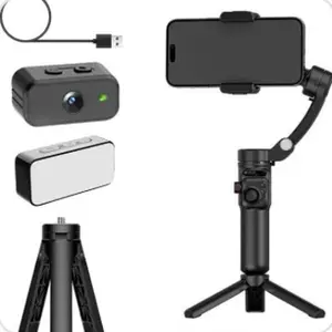 Smart Gimbal Stabilizer for Phone, Selfie Accessory with Built-in Fill Light