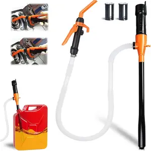 Electric Manual Pump Portable Battery Powered Delivery Pump for Gasoline Diesel Siphon Liquid Extractor Oil Guide Tube Emergency Repair Tools Hand Fuel Pump