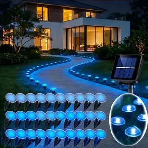 30-LED Solar Path Light, IP44 Waterproof, Garden Pathway and Lawn Stake Light—Perfect for Gardens, Pathways, Camping, and Weddings