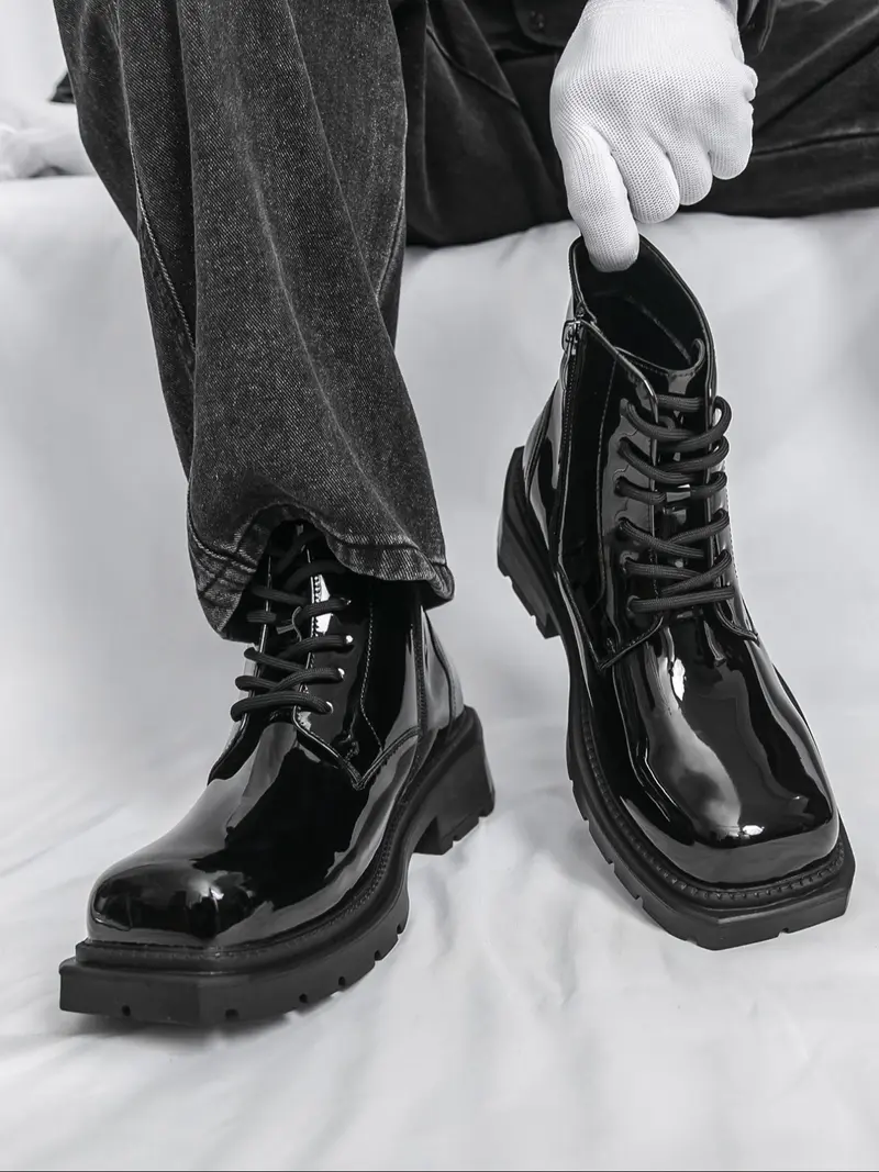 mens zip up boots - TikTok Shop display picture 1