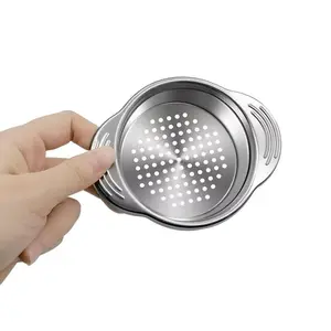 1pcs Stainless Steel Canning Water-Draining Basket Rack with Dual Handles Anti-Slip High-Temperature Resistant Kitchen Tool