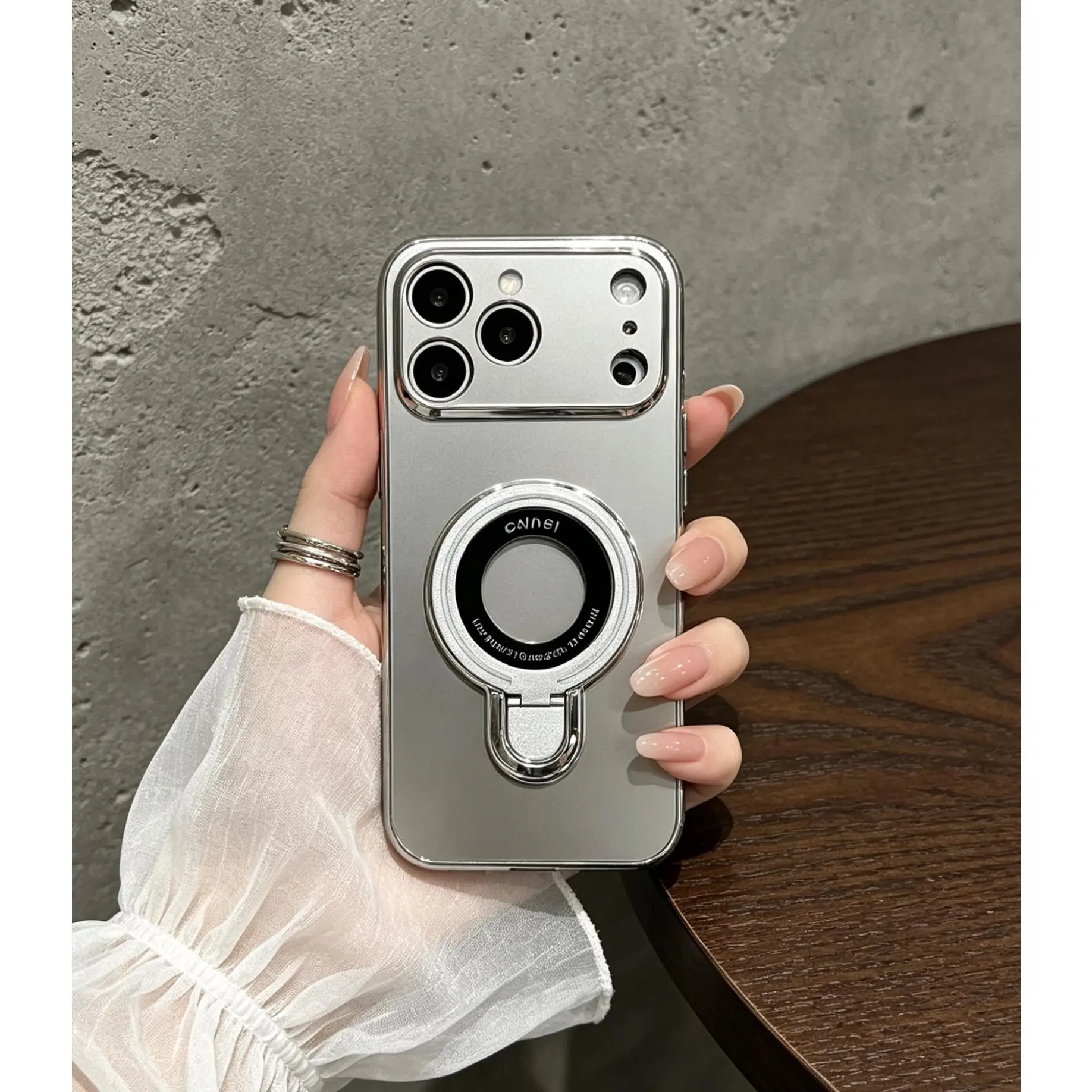 Electroplated Silver Case for iPhone 17 Air, 17 Pro, 16 Pro, 15 Pro, 14 Plus, 13 Pro, 12, 11 Pro, XS Max, X, XR & Samsung Galaxy S25 Ultra, S24, S23, S22 Plus