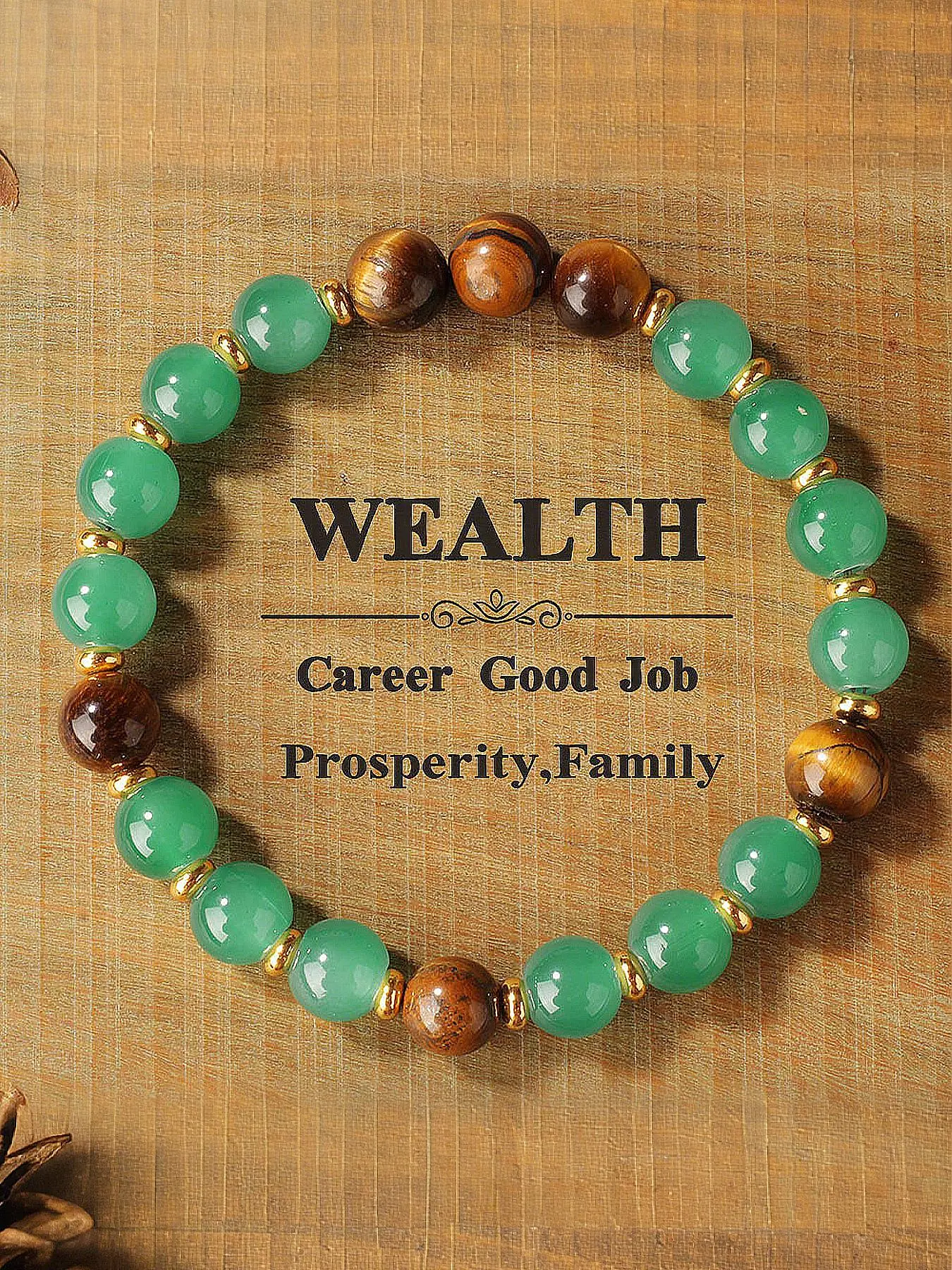 Natural Crystal Tiger Eye Stone & Green Aventurine Bracelet, Healthy, Wealth Magnet & Confidence Booster, 8mm Professional Energy Jewelry, Healing Crystal Bracelet, Crystal Bracelets