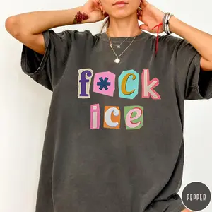 F*ck Ice Magazine Letters Unisex  Tee, Anti Trump Shirt, Anti Maga, FDT, Protect Immigrants, No Human Is Illegal, Leftist