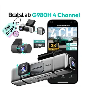【FathersDayGift】Botslab 4 Channel 3K Dash Cam with 3.18" Touch Screen, Sentry Mode, 24/7 Parking, Built-in GPS, 5.8G WiFi, Night Vision, Voice Control, 128GB Card Included Hd Dash Camera Touchscreen Dash Cam