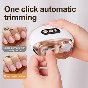 Electric Nail Clipper with File and Three-Speed Settings, LED Light and Storage Box, Smart Nail Trimmer for Babies, Adults, Seniors, Automatic Nail Trimmer