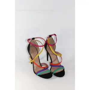 Pastel Suede Sandal Heels