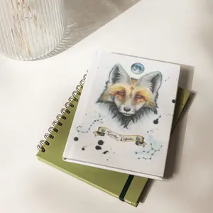 Hardcover journal with Fox Painting