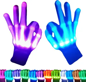 12 Colors LED Gloves Light up Gloves for  Girls Boys  3-12  Cool Fun Toys Gifts for Easter Christmas Halloween Birthday Carnival Party