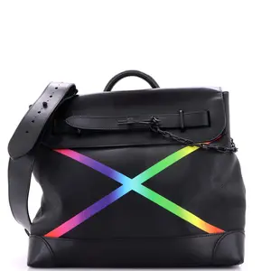 Pre-owned Louis Vuitton Leather Top Handle Bags Steamer Bag Rainbow Taiga PM by Rebag