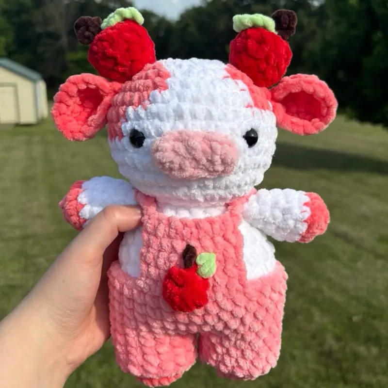 Crochet Apple Cow Handmade
