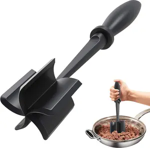 Upgrade Meat Chopper, Heat Resistant Meat Masher for Hamburger Meat, Ground Meat Chopper, Non Stick Mix Chopper, Mix and Chop, Potato Masher Tool