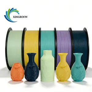 KINGROON Matte PLA 3D Printer Filament, 1.75 mm, Multicolor 5 kg / 4 kg pack, solid matte finish, 5 spools x 1 kg (Black, White, Gray, Yellow, Purple), high precision for FDM 3D printers plamatte accuracy dimensional