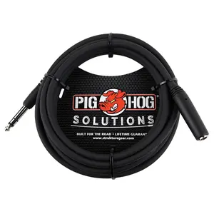 Pig Hog  10 ft. TRS 0.25 in. Female to TRS 0.25 in. Male Headphone Extension Cable