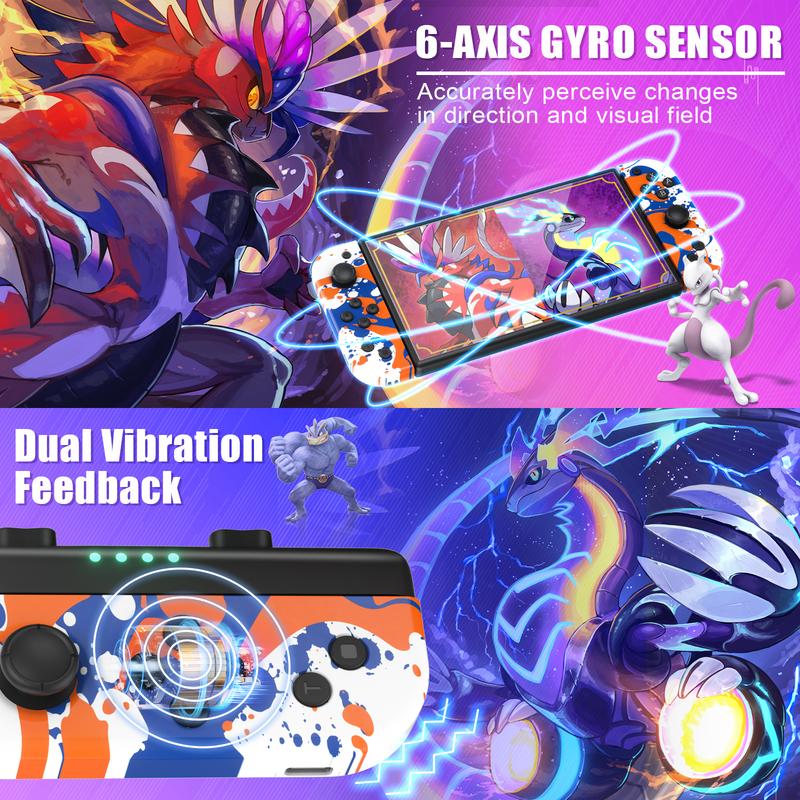 Light Up Joycon Compatible with Switch/Lite/OLED, Game Pad for Switch Console, Wireless Replacement Joypad Controller Joystick,TikTokShopStockUp,TikTokShopStockUp