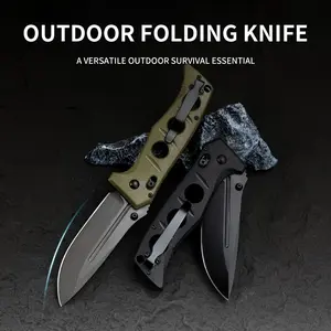 Outdoor Utility Folding Pocket EDC Knife - Multi-Tool Handle Cutlery, Self-Contained Cutlery, Ergonomic Handle, Sharp Stainless Steel Blade for Camping, Hiking, Daily Tasks