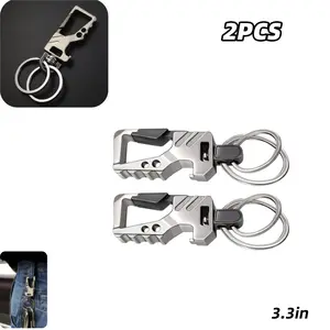 2PCS KeyChain Key Ring Bottle Opener, Tactical Keychain, Carabiner Clip, Bottle Opener, Auto Car Key Holder Tactical Carabiner Keychains for Men and Women