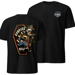 Service Above Self Firefighter Shirt, Firefighter Graphic Tee, Firefighting Apparel for Men & Women, Inspirational Firefighter Clothing, Bold Fire Service Tribute Shirt
