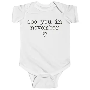 See You In November Onesie - Pregnancy Announcement Onesie - Baby Announcement Bodysuit - Simple Baby Onesie