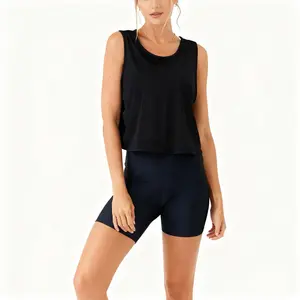 Women's Comfort Tank Top – Lightweight Nylon Sleeveless Top | Gym, Yoga & Casual Wear | Black