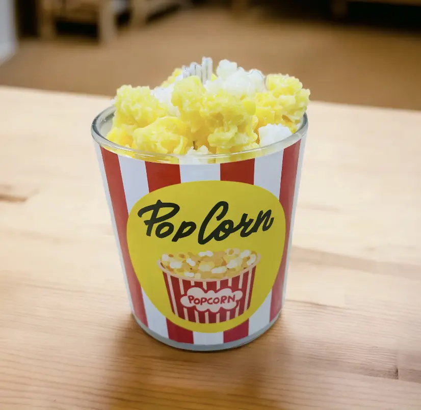 Popcorn Dessert Candle - Carnival or Buttered Popcorn Scent