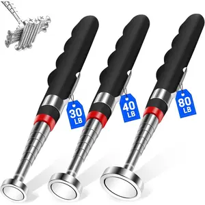 3PCS Telescoping Magnetic Pick Up Tool Extendable up to 31", 30lb 40lb 80lb Telescopic Magnet Stick with Extra Strong Magnet for Men, Husband, Birthday, Father's Day, Christmas,summervibes