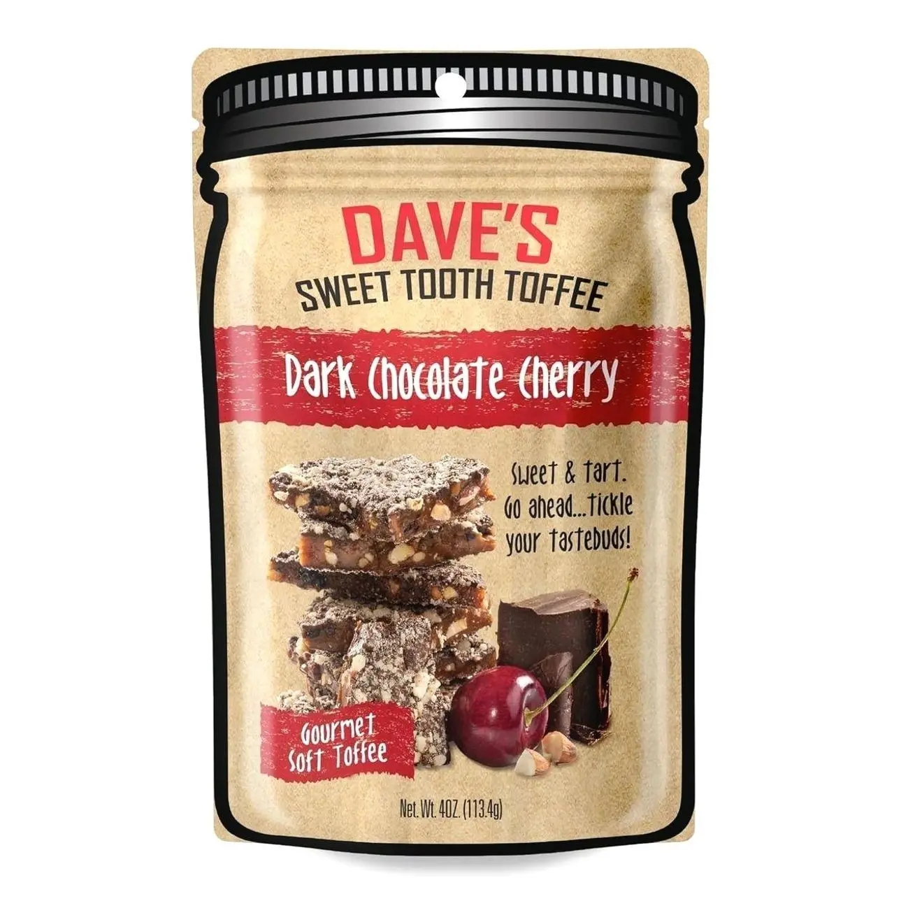 DAVES SWEET TOOTH Dark Chocolate Cherry Snack Pouch, 4 OZ