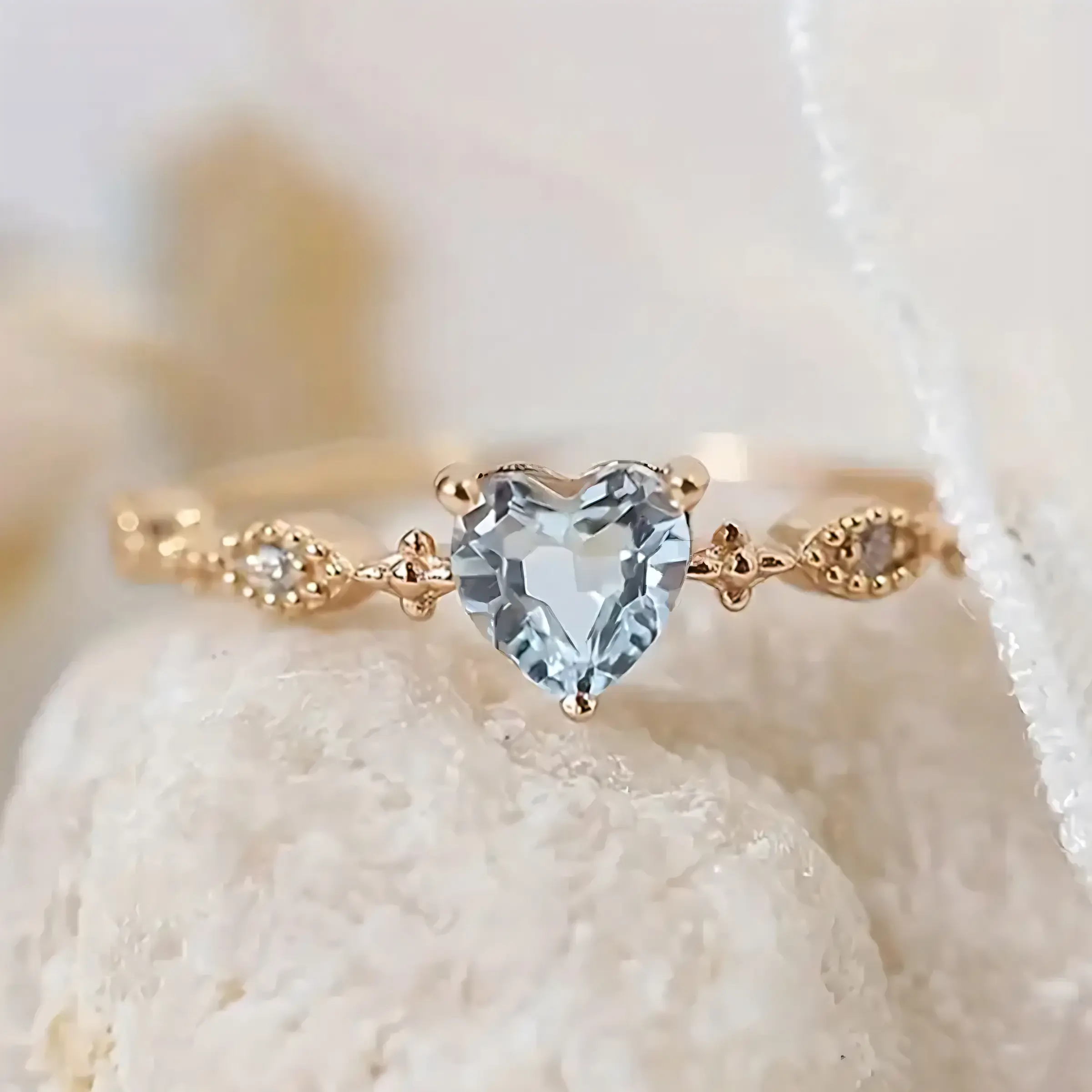 Heart Ring with Synthetic Zircon for Women Promise Ring, engagement rings women Perfect Gift for Daily Wear Jewelry Cubic Zirconia Solitaire promise ring gf