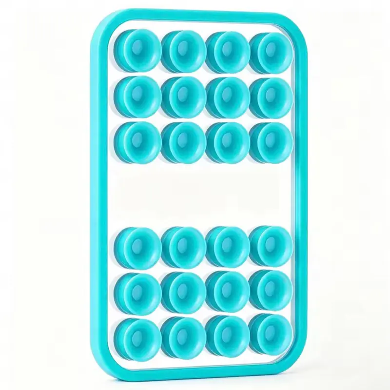 Portable Square Shape Silicone Suction Cup Smartphone Casing Phone Shell, Hands-Free Wall Camera Stand with Mirror, Protective Mobile Accessory for Selfies, Videos