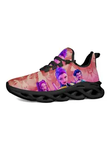 Stylish Kpop Casual Sneaker Shoes with Unique Anime Character Prints, Vibrant Trendy Design for Young Fashion Enthusiasts, Perfect for Theme Parties
