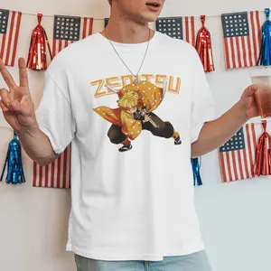 180gBella+Canvas, Zenitsu Thunder Breathing Anime Tee, Demon Slayer Lover Shirt, Unisex Jersey Top, Manga Fan Gift, Graphic Tee, Cosplay Costume 25723