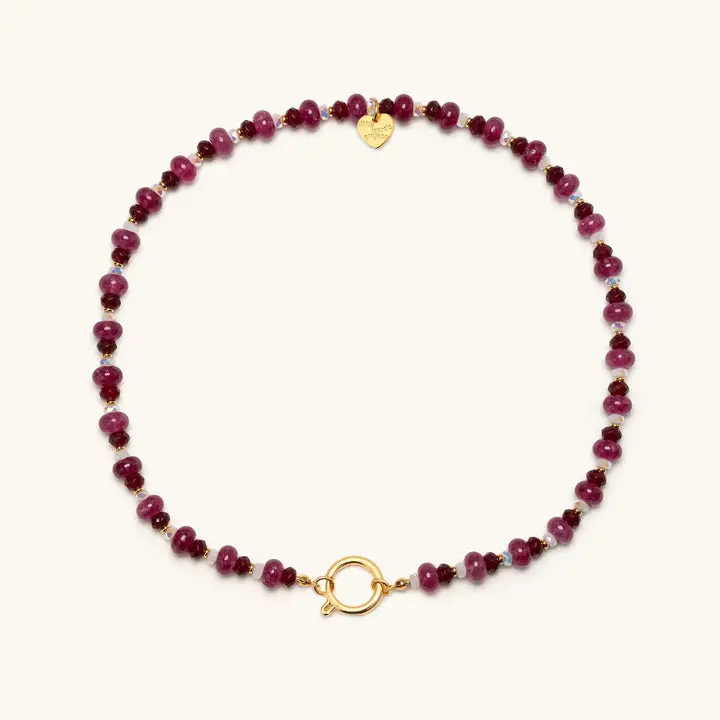 Red Charm Holder Necklace Base