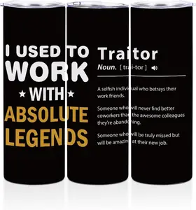 Farewell Gifts for Coworkers, Funny traitor Noun Stainless Steel Straight 20 Oz Tumbler, New Job Coworker Leaving Gifts Going Away Gifts for Friends Boss Men, Office Coffee Mug Insulated Cup