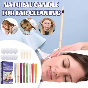 TrueRelief Natural Ear Candle Kit - Honey Beeswax Ear Candle Set for Gentle Wax Cleaning Relaxing Ear Care & Stress Relief at Home
