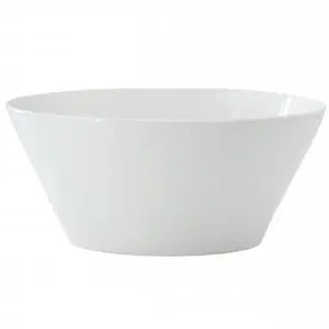 212 MAIN 9.4 in. Tall, Round Form Glossy Finish Fine Ceramic Meal Bowl, Microwave-Safe White Essential Kitchen Tableware