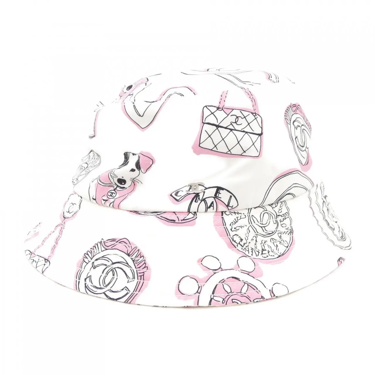 Pre-owned CHANEL Cotton Small Leather Goods Hat Hat