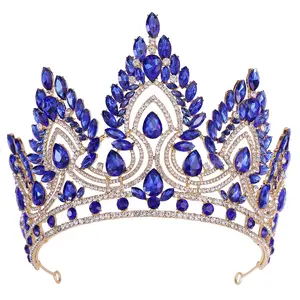 Crystal Wedding Tiara for Women, Royal Queen Crown Headband, Rhinestone Princess Hair Accessories for Prom Birthday Party