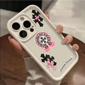 Punk Cross Badge Phone Case for iPhone 17 AIR 17 PRO 16 PRO 15  PRO MAX  14 PLUS 13 PRO 12 11 PRO XS MAX X XR Samsung Galaxy S25 Ultra S24 S23 S22 Plus Shockproof Protective Cover Full Protection Anti-Drop
