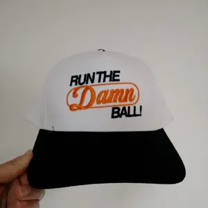 Navy Run The Damn Ball Vintage Trucker Hat