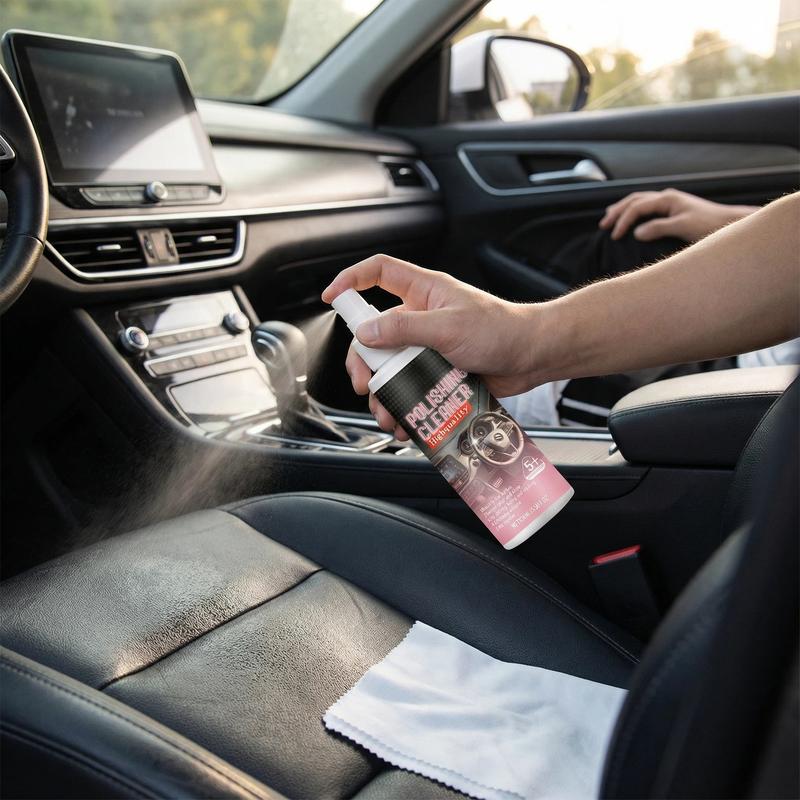 Car Interior Polish & Cleaner – All-in-1 Formula for Leather, Vinyl & Plastic, Restores Shine & Protection in One Step