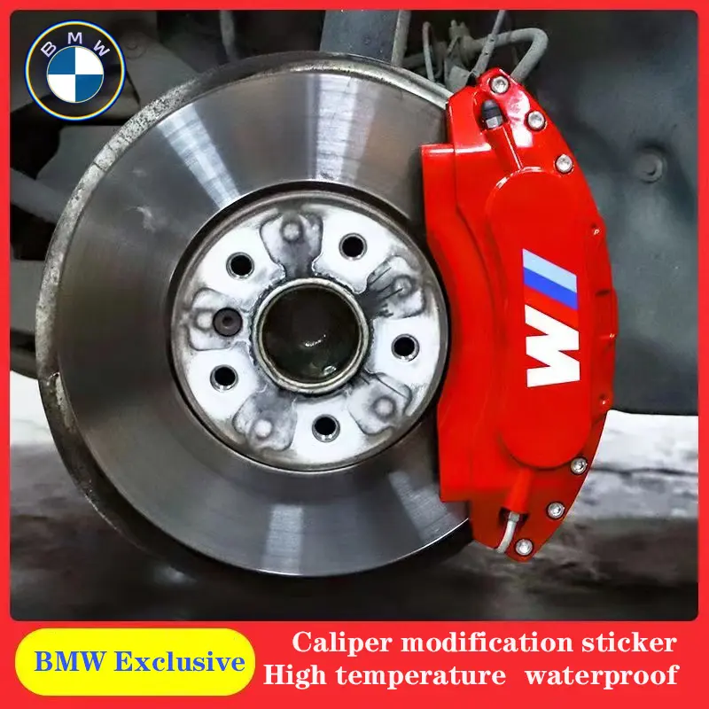 6PCS Car Sticker Brake Caliper Decal Accessories For BMW M E90 E92 E93 F20 F21 F30 F31 F32 F33 F34 F15 F10 F01 X5 E36 E46 X3 X6