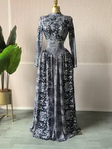 PULKRITU Elegant Women's Paisley Bandana Floral Print Dress, Full Sleeve Round Neckline Evening Party Clubwear, Sexy Birthday Vacation Maxi Dresses, Ladies Floor Length Big Swing A-line Long Dresses, Dressy Prom Education Dress Clothes, Streetwear Outfits