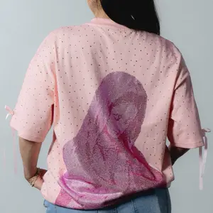 Virgen - Pink Rhinestones (Oversized)