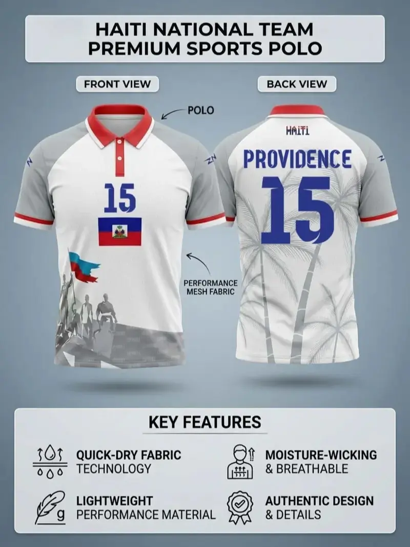 (Custom name and number) 2026 Haiti Soccer Jersey, Haiti Soccer Shirt, Haiti Football shirt, High Performance T-Shirt, Fan Gear, Gift for Him