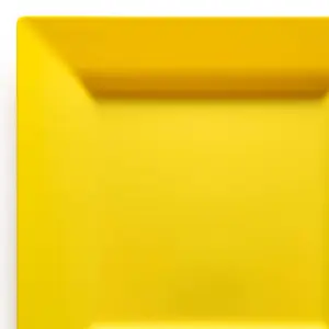 Yellow Square Plastic Cake Plates (6.5")