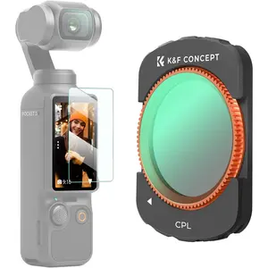K&F Concept CPL Filters Compatible with DJI Osmo Pocket 3, Polarizer Multi-Layer Coatings with Alloy Frame Polarizing PL Pocket 3