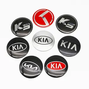 Kia Wheel HUB Center Sticker Emblem Decal with Logo Decoration, Fits Kia K3 K5 Sportage Optima, Car Accessories, Car Stickers